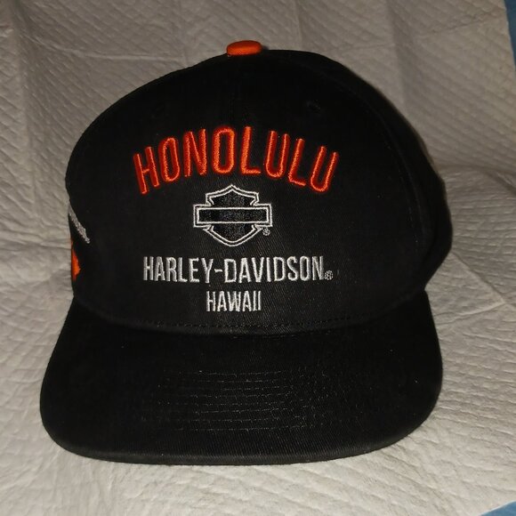 Special Edition Honolulu Hawaii Harley Davidson Baseball Cap Black NWOT - Picture 1 of 9